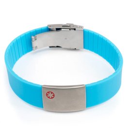 Road Id Icetagsid Icetags Allergy Id Bracelet Light Blue
