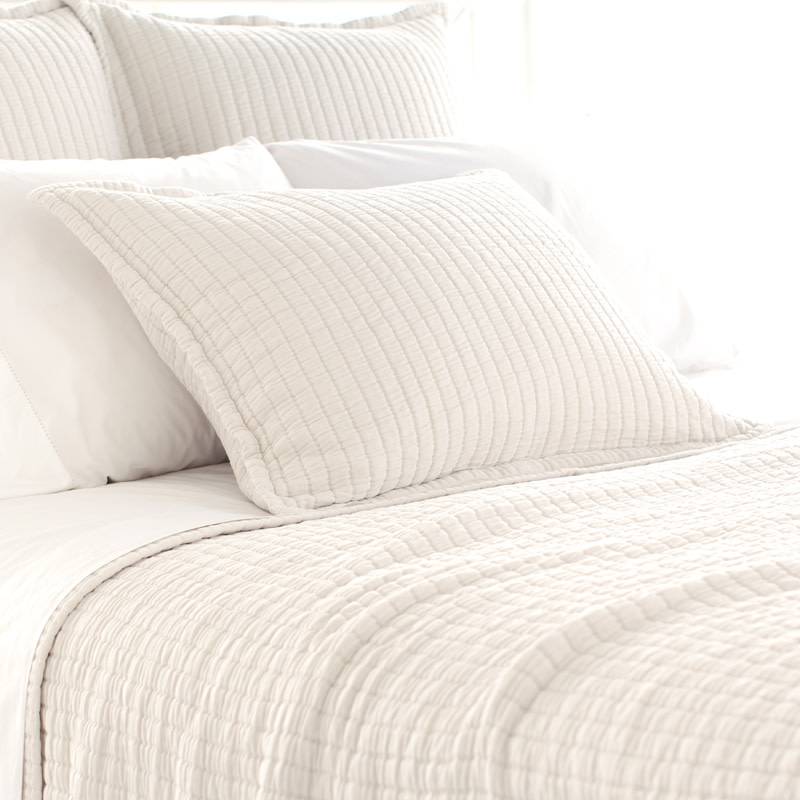 Shams At Ashley Meier Linens Interiors Design Llc Pine Cone Hill Boyfriend Ivory Matelasse Sham Standard
