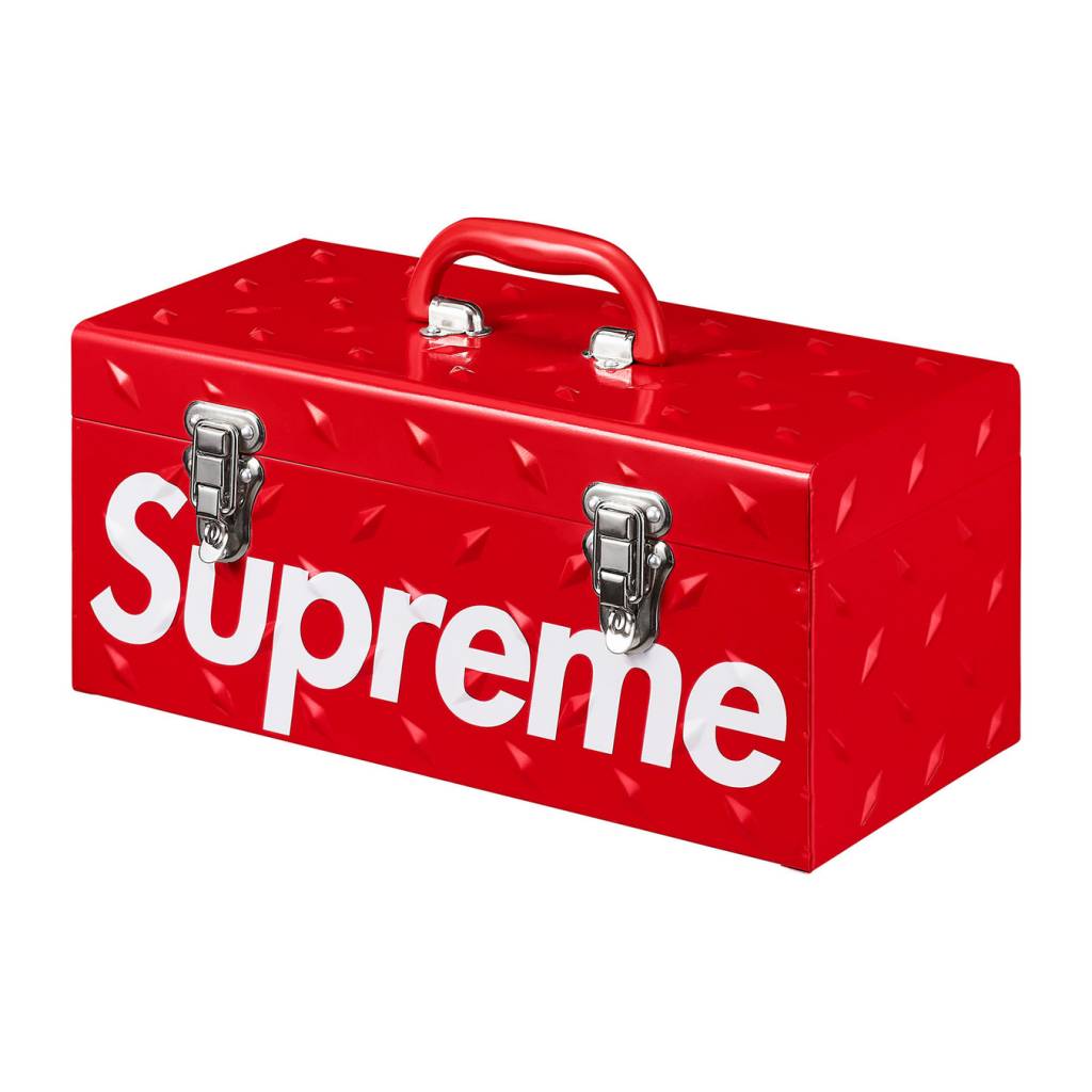 supreme diamond plate tool box (red)