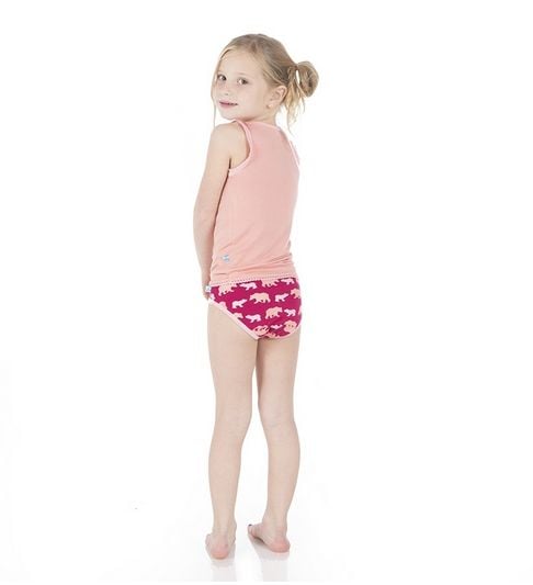Kickee Pants Girl Underwear Forest Stripe/Bear - Bella Beach KIds
