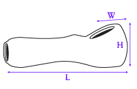 image showing how glass spoon hand pipe was measured