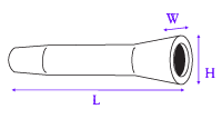 image showing how chillum hand pipe was measured