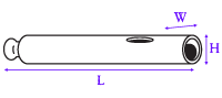 image showing how glass stramroller hand pipe was measured