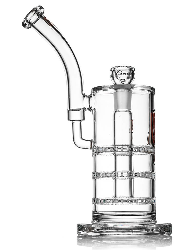 Custom Creations C2 Triple Ratchet Perc Bubbler 80mm Custom Creations C2 Triple Ratchet Perc Bubbler 80mm