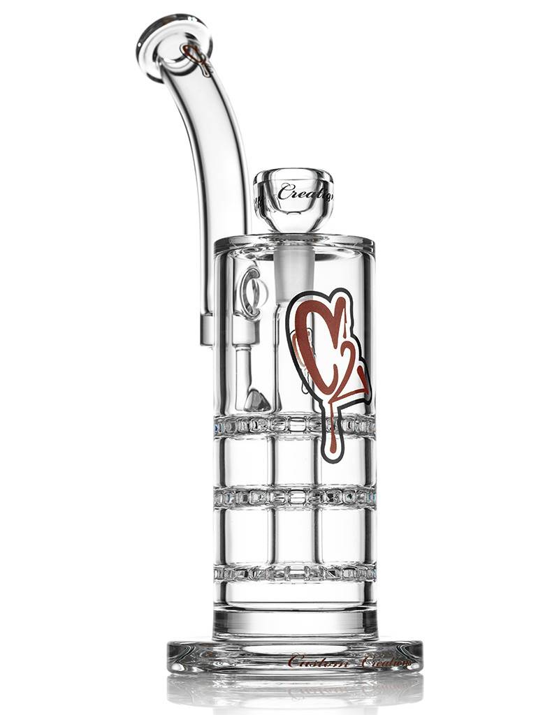 C2 Triple Ratchet Perc Bubbler 65mm Custom Creations Witch Dr Custom Creations C2 Triple Ratchet Perc Bubbler 65mm