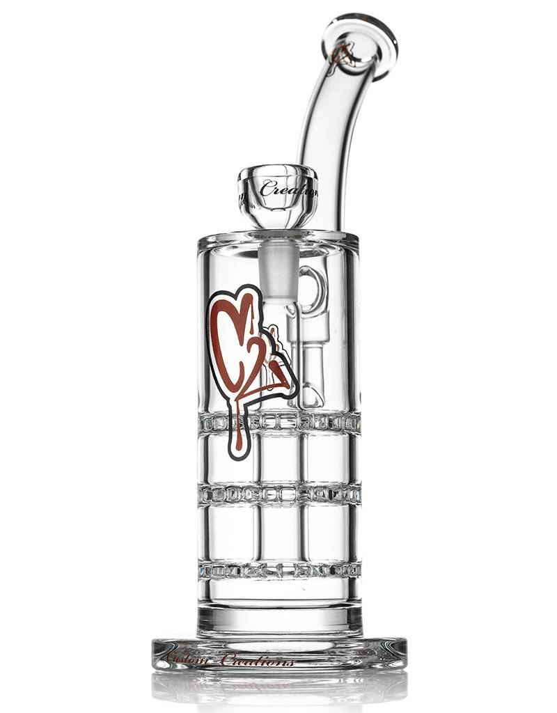 C2 Triple Ratchet Perc Bubbler 65mm Custom Creations Witch Dr Custom Creations C2 Triple Ratchet Perc Bubbler 65mm