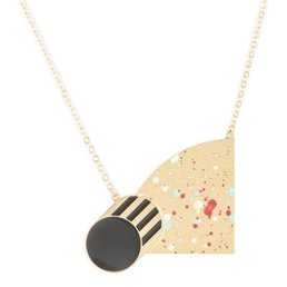 Alphabeta Polock Half Moon Necklace