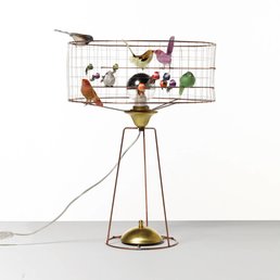 Mathieu Challieres Table Birdcage Lamp