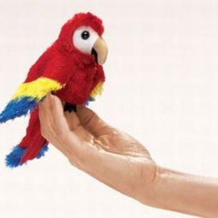 Folkmanis Scarlet Macaw Finger Puppet