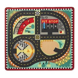 Melissa & Doug Round the Speedway Race Track Rug & Car Set