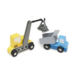 Melissa & Doug Wooden Construction Site Vehicles