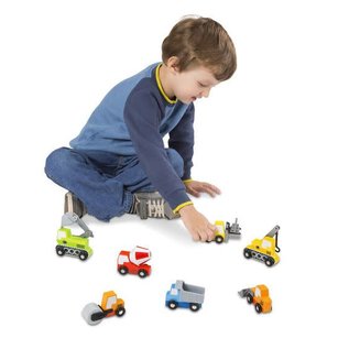 Melissa & Doug Wooden Construction Site Vehicles