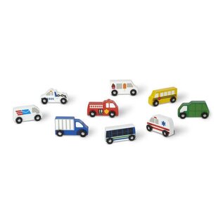 Melissa & Doug Wooden Town Vehicles Set