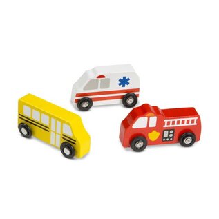 Melissa & Doug Wooden Town Vehicles Set