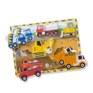 Melissa & Doug Construction Chunky Puzzle - 8 Pieces