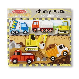 Melissa & Doug Construction Chunky Puzzle - 8 Pieces