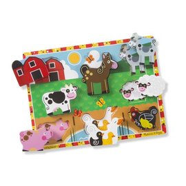 Melissa & Doug Farm Chunky Puzzle - 8 Pieces