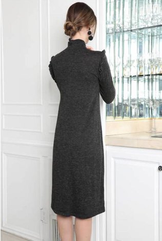Go Couture Sheek Iconic Fashion Go Couture Mini Ruffle Sweater Dress