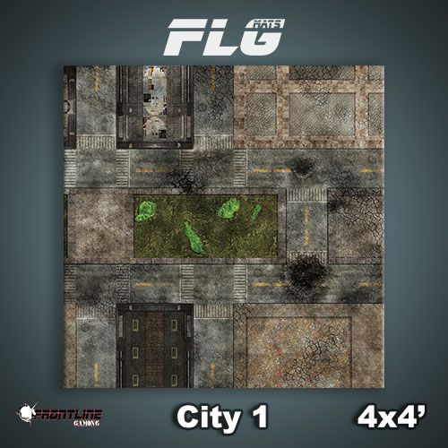 Frontline Gaming FLG Mats City 1 4x4’ FrontlineGamingUS