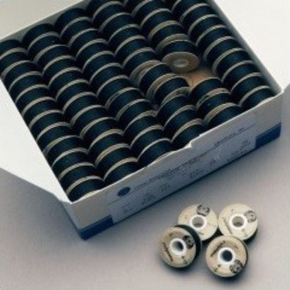Coats Coats Polyester Astra L-120 Prewound Bobbins Black - 144 count