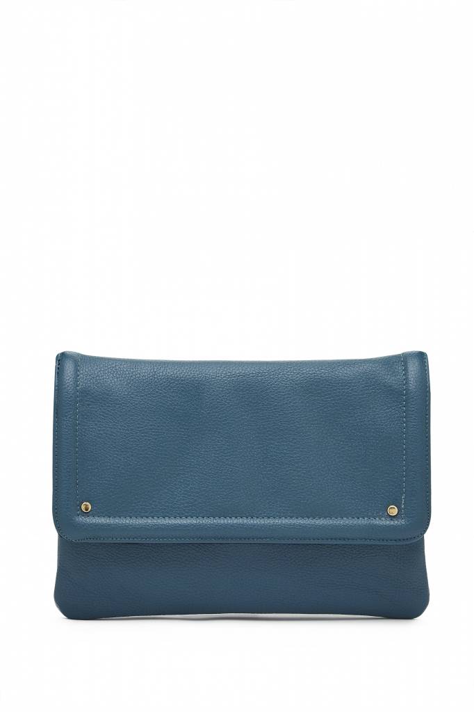 Handbag Butler Chargeable Vegan Leather Flap Wristlet Light Blue