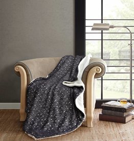 Home Decor Ivory Birch Duke Imports Inc Wish Upon A Star Gray Sherpa Throw