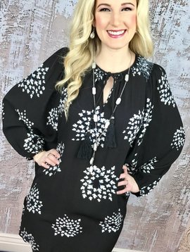 Black roses tunic dress Black roses tunic dress