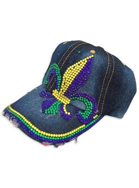 mardi gras rhinestone hat