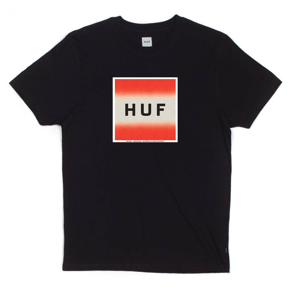 Huf Worldwide Huf Poster Box Logo T-shirt - Black - FA SKATES