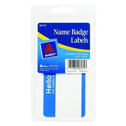 avery name badge labels 25ct sterling college bookstore