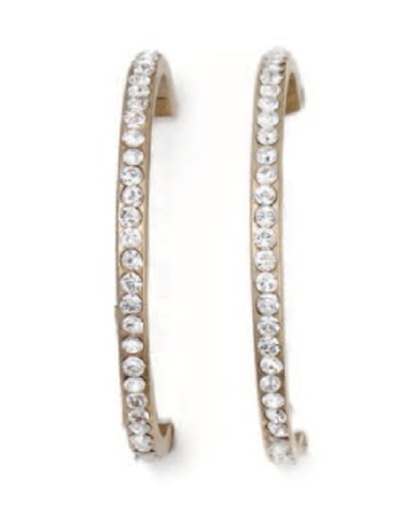 Gold Rhinestone Hoop Earring South Boutique Gold Rhinestone Hoop Earring