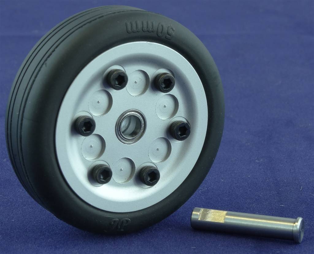 50mm Wheel with bearings and 5mm axle JP Hobby Falcon Hobby Supply