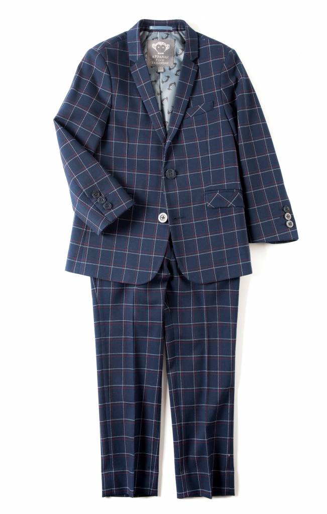 Appaman 2-PC MOD SUIT Navy Windowpane - Lollipop kids boutique