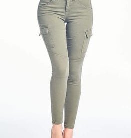 olive cargo skinny jeans