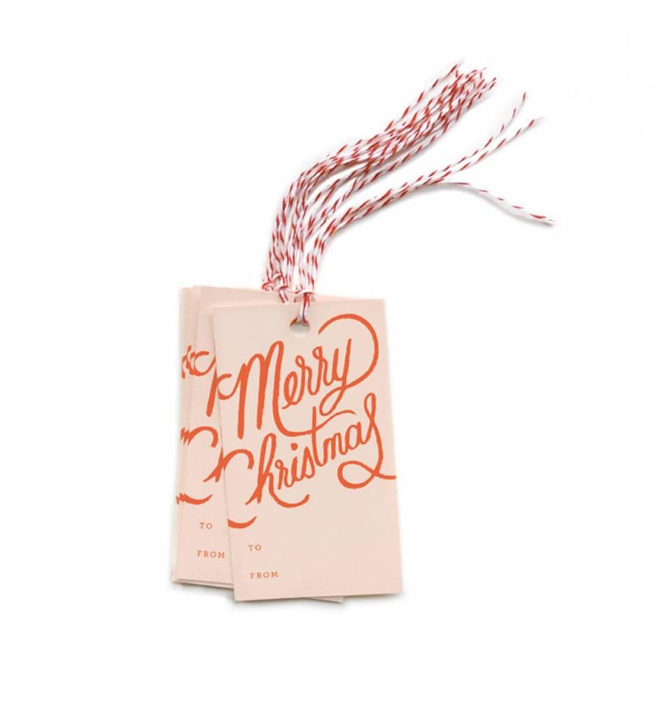 rifle paper merry christmas gift tags typo market merry christmas gift tags
