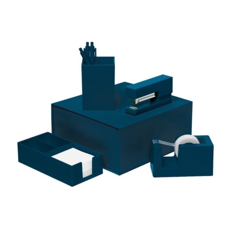 Desk Set Navy Blue Typo Market Talking Out Of Turn Desk Set Navy Blue