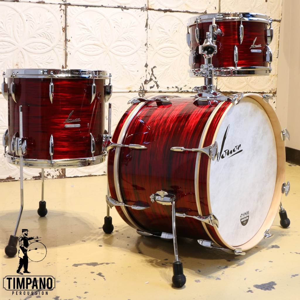 Sonor Sonor Vintage Red Oyster Drum Kit 201214in with tom mount