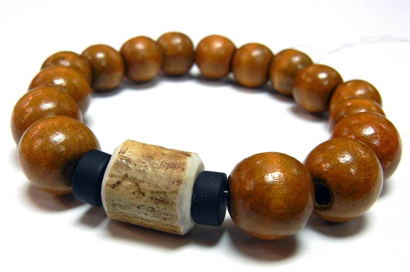 Bracelet Deer Antler Wood Onyx Just For Him Gift My Gigi S House Beads Bracelet Deer Antler Wood Onyx