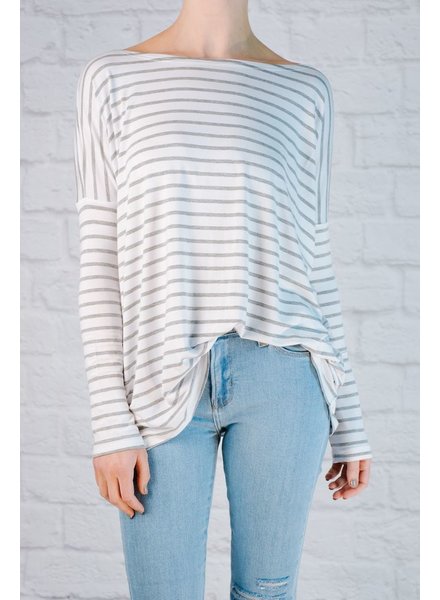 grey striped tshirt