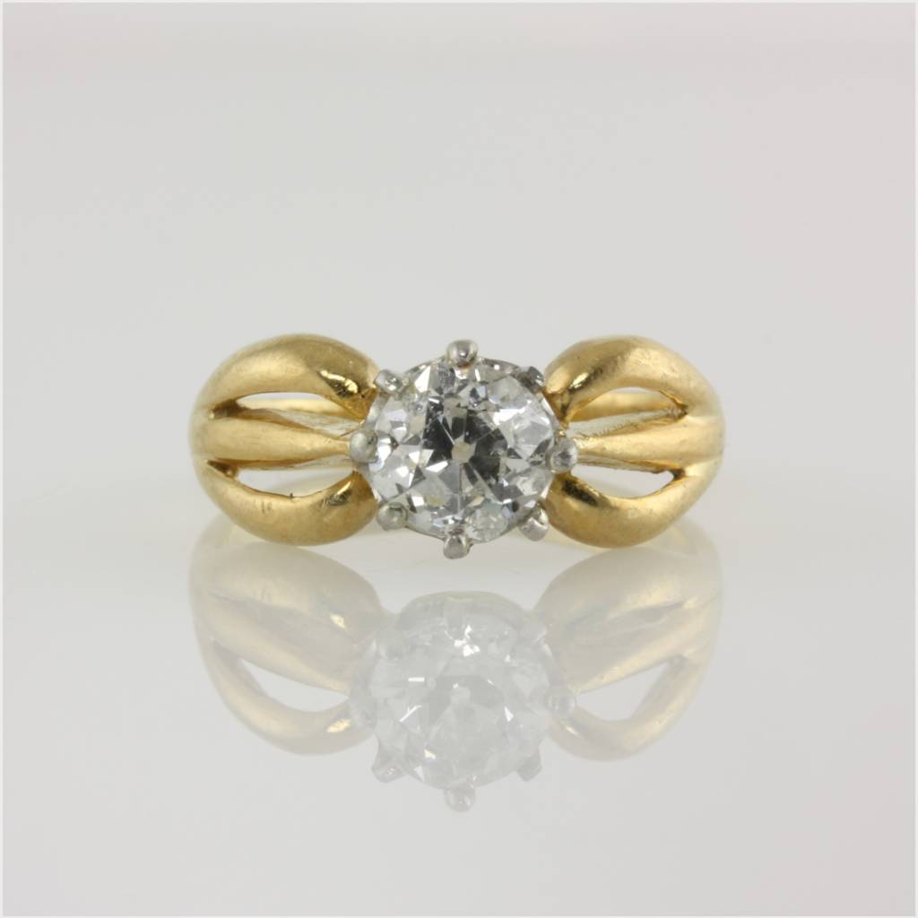 vintage diamond & recycled gold stack ring set