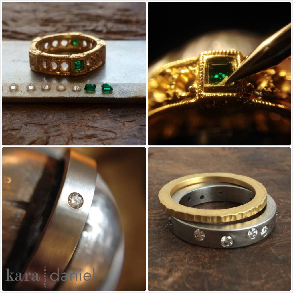vintage diamond & emerald ring re-envisioned