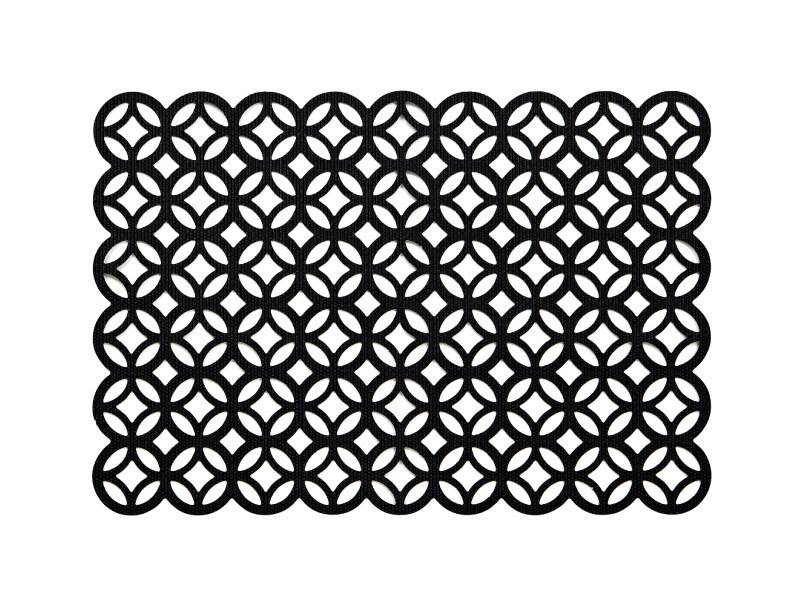 Circles Laser Cut Black Placemat Timeless Table