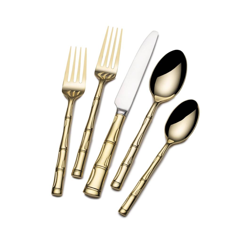 Bamboo Gold Flatware Timeless Table