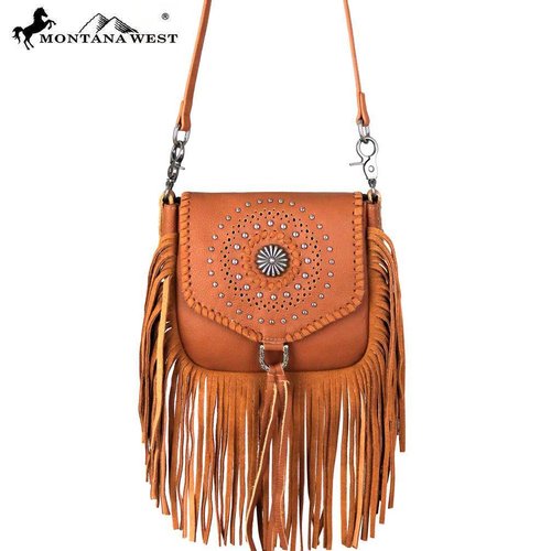 Montana West Leather Fringe Rlc L109 Br Corral Western Wear Montana West Women S Fringe Crossbody Bag Rlc L109 Br