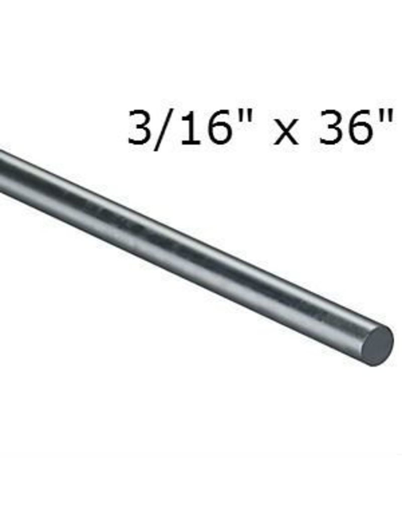 Galvanized Rod 3/16'' x 36'' The Compleat Sculptor The Compleat Sculptor