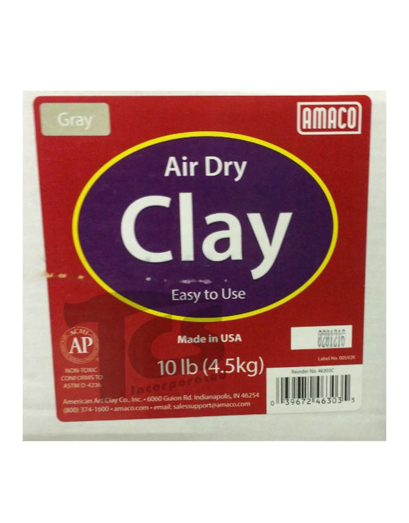 Amaco Gray Air Dry Clay 10 lb. The Compleat Sculptor The Compleat