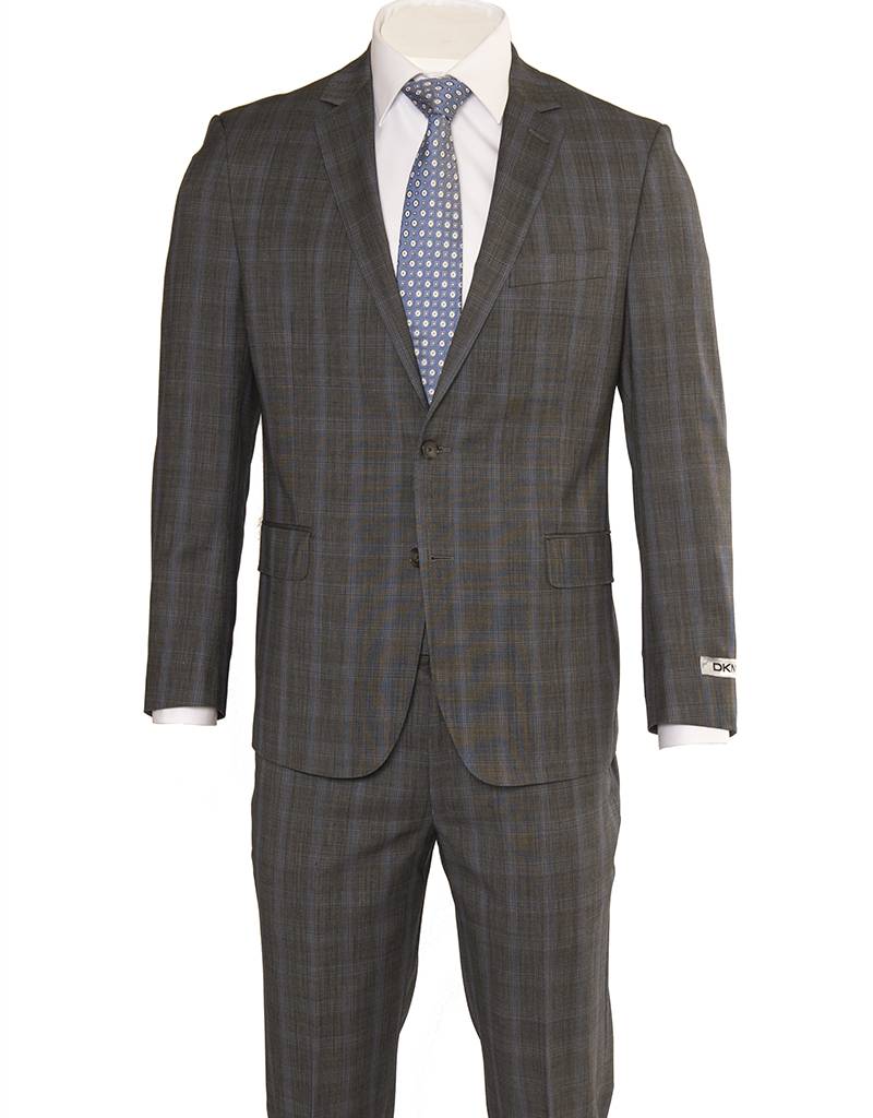 grey glen check suit