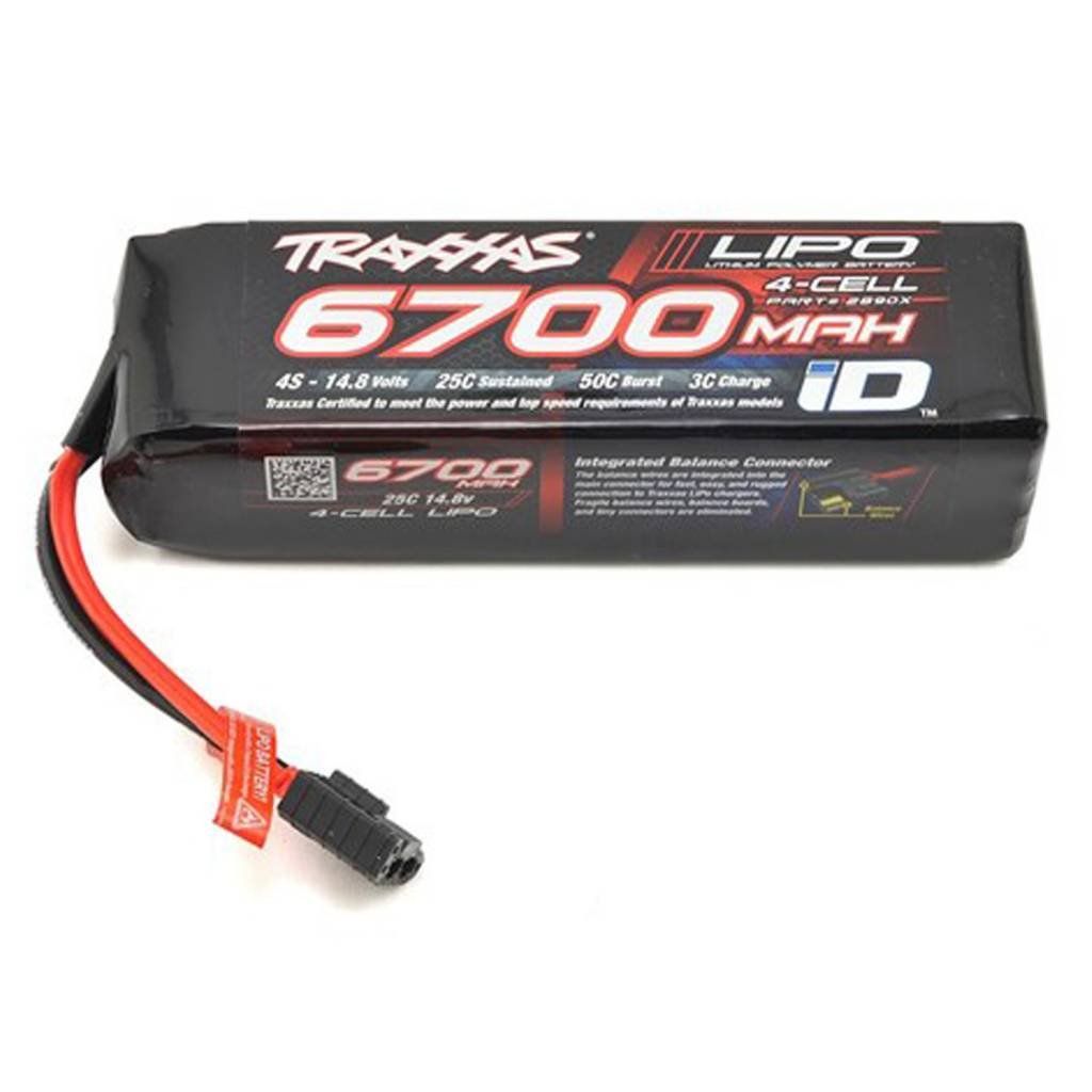 Traxxas Power Cell LiPo 14.8V 4Cell 6700mAh 25C Battery with iD