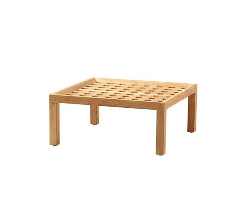 Cane Line Square Coffee Table Footstool In Teak Kolo Collection Square Coffee Table Footstool In Teak