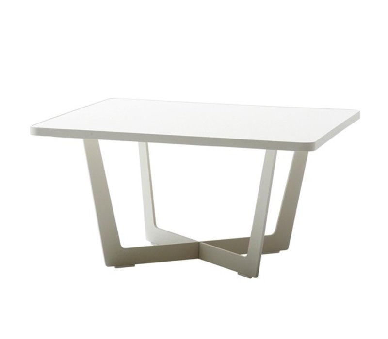 Cane Line Time Out Small Coffee Table In White Aluminum Kolo Time Out Small Coffee Table In White Aluminum
